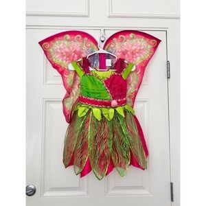 Teetot & Company Kids Fairy Princess Costume Dress Wings 3210770 Pink Green 7-8